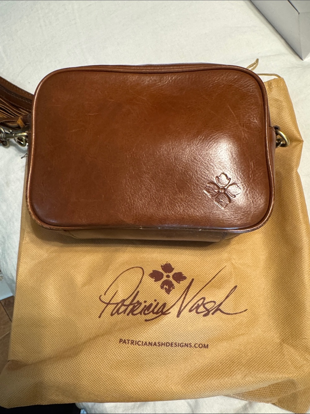 Patricia Nash Cognac Josie Crossbody Bag - Picture 5 of 16